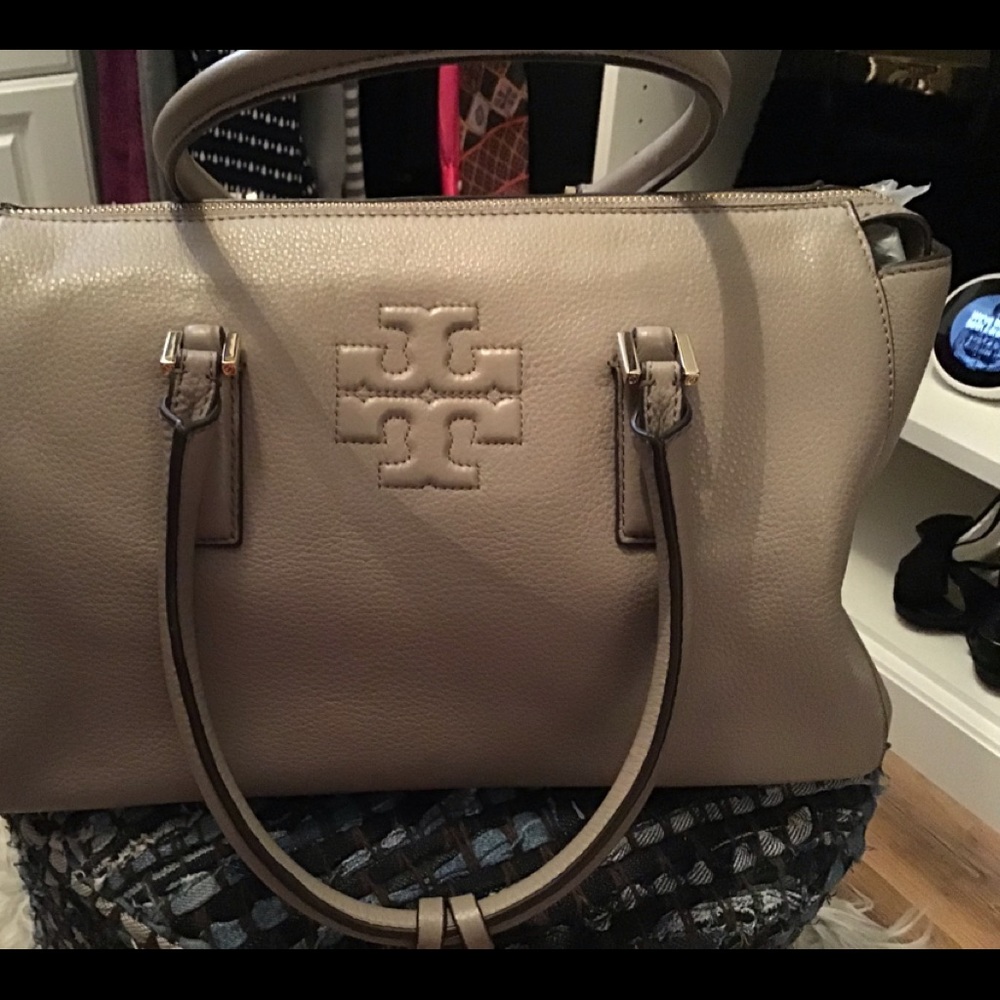 Tory Burch Gray Satchel Bag